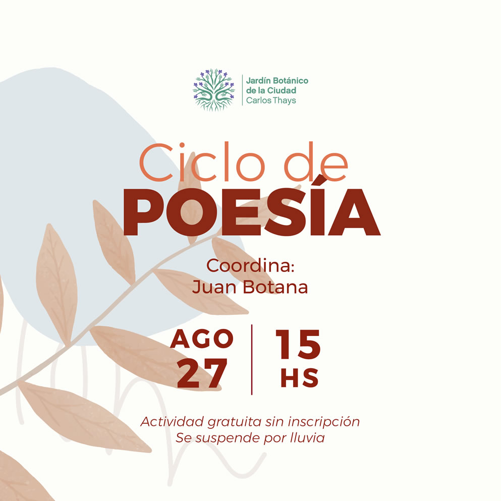 Ciclo de Poesía en el Jardín Botánico Carlos Thays