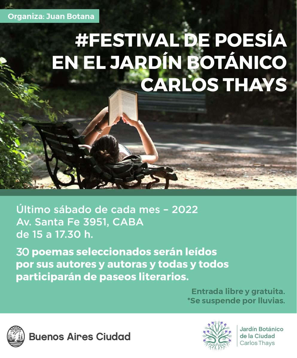 Festival de Poesía en el Jardín Botánico Carlos Thays