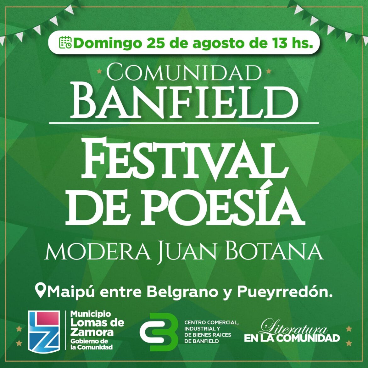 El Festival de Poesía de Juan Botana se suma a los festejos por los 151 años de Banfield