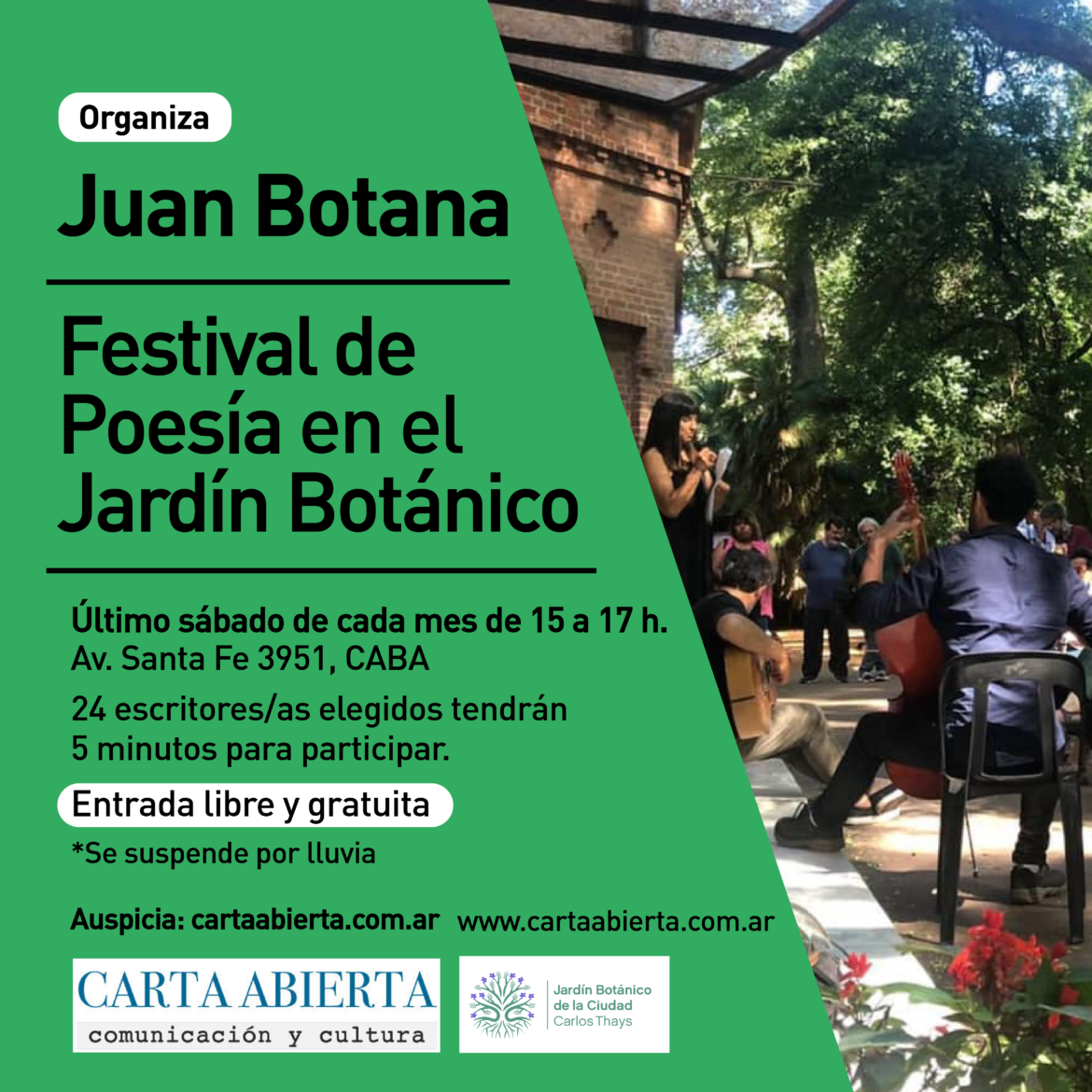 Festival de Poesía en el Jardín Botánico