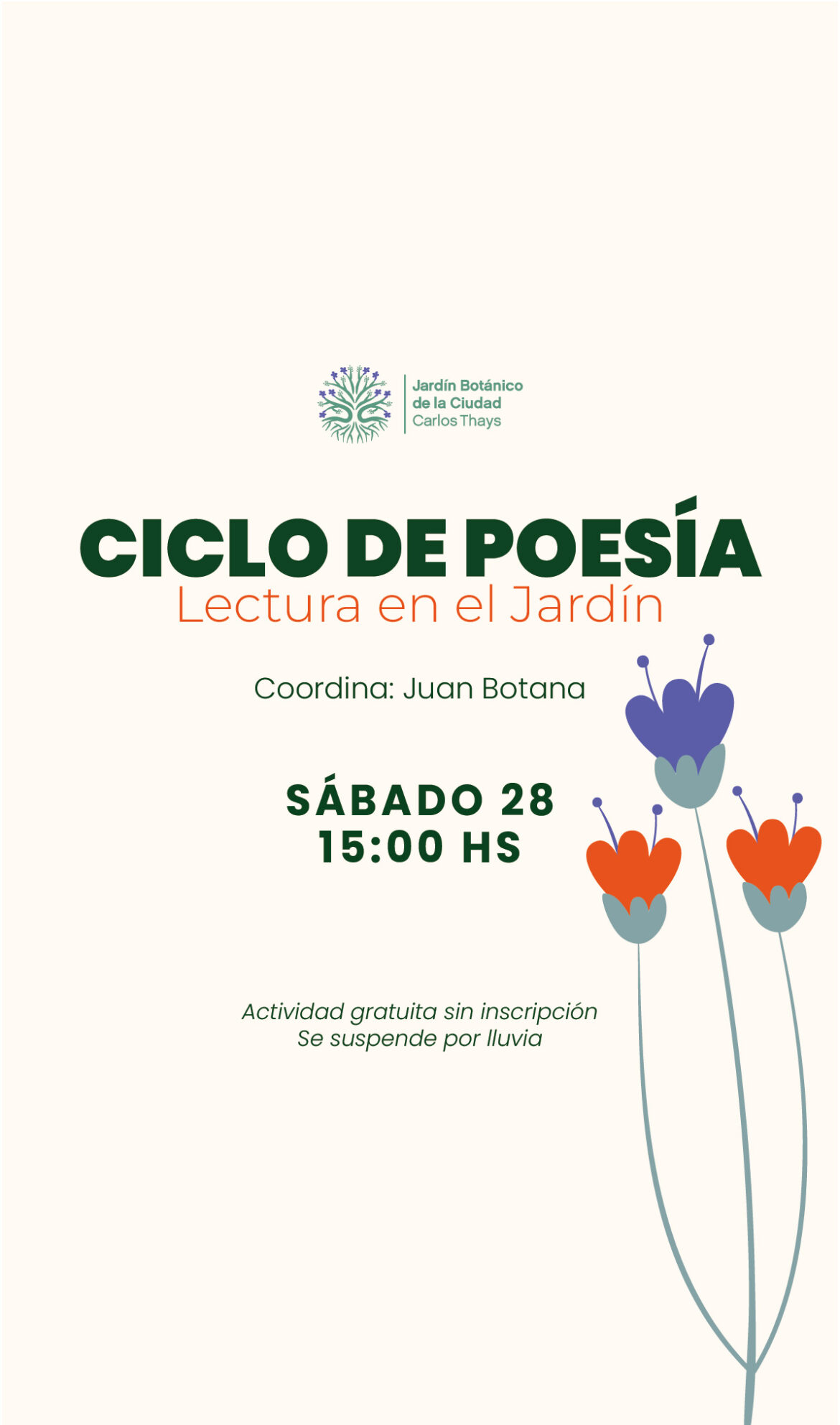 Ciclo de Poesía en el Jardín Botánico
