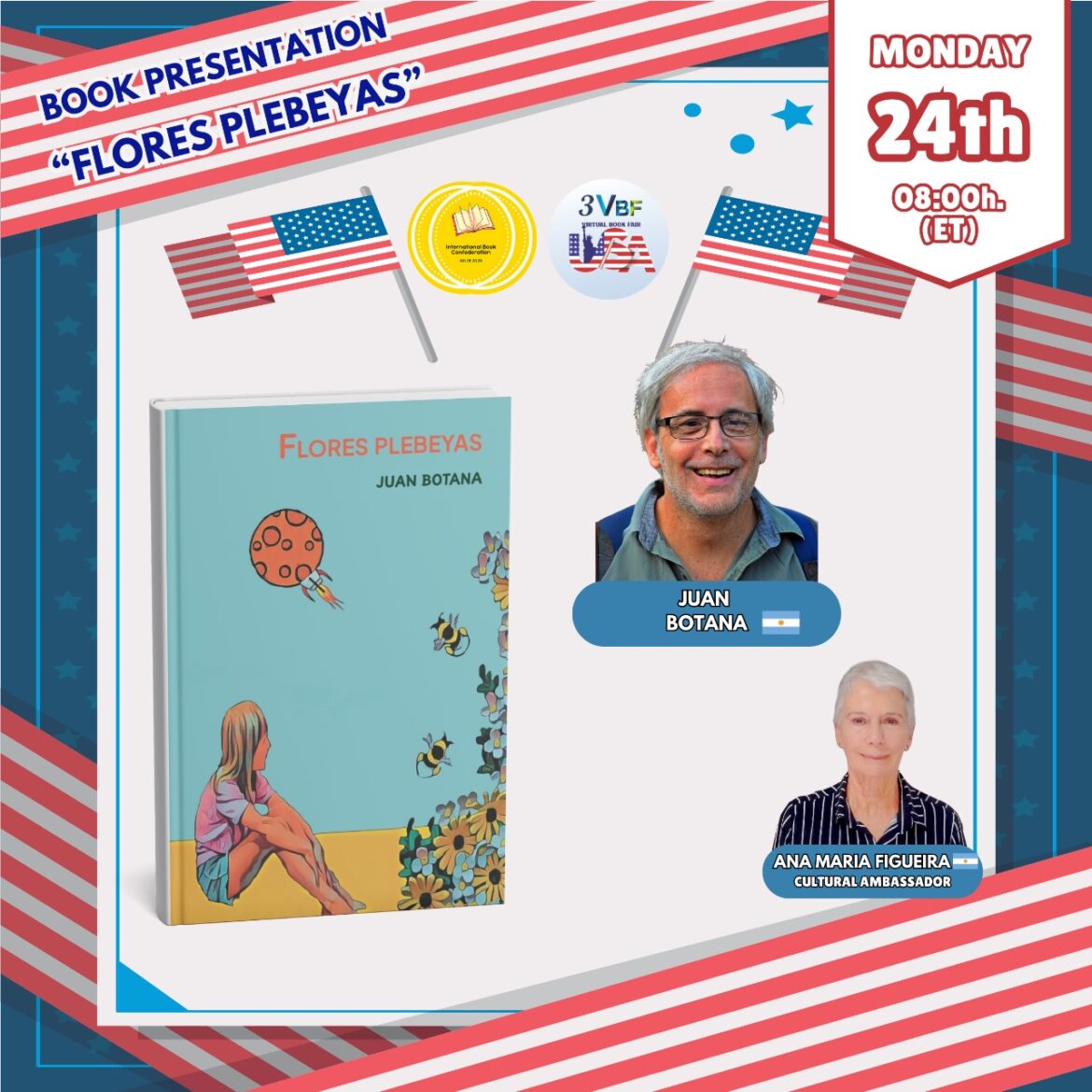 Juan Botana presenta “Flores plebeyas” en el 3er VBF USA