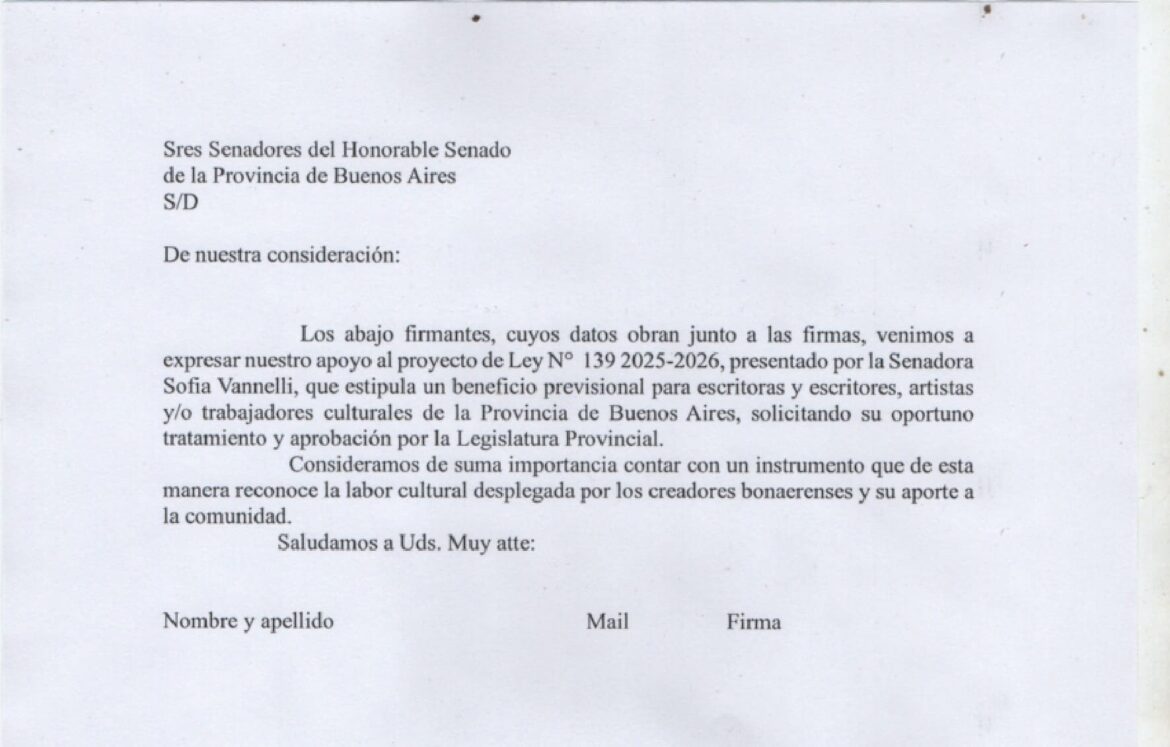 Ley Reconocimiento Actividad Literaria. Por Norberto Ramazotti