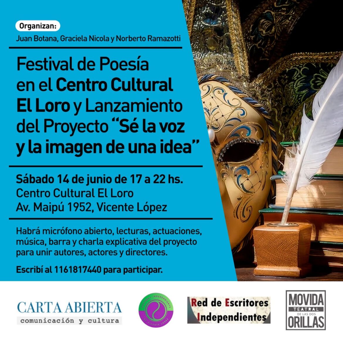 Festival de Poesía y Lanzamiento del proyecto “Sé la voz y la imagen de una idea”